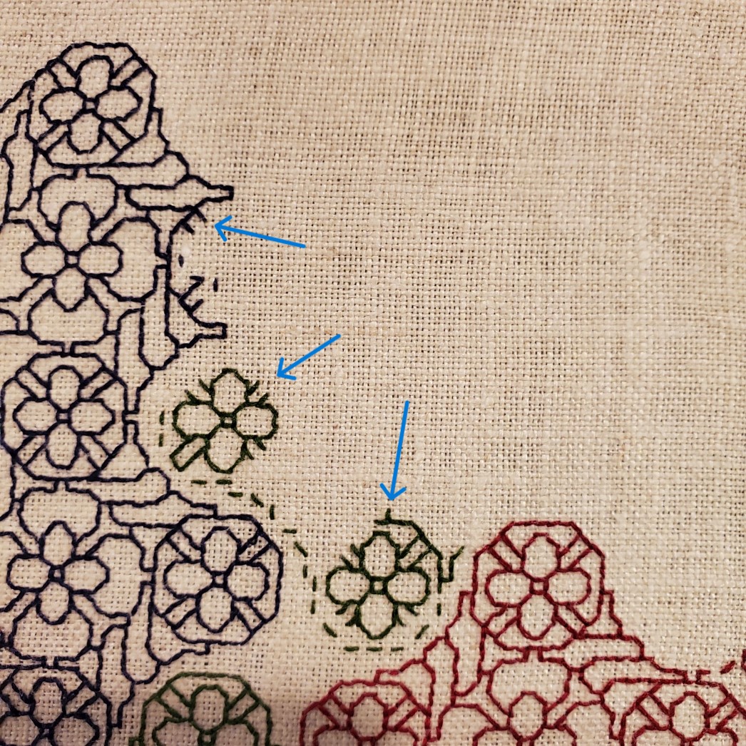 Shhh Green Embossed Cross-stitch fabric